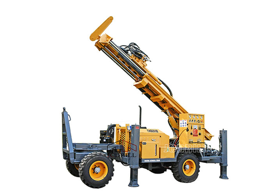 良い価格 200mポータブル水井掘削リグ トレーラー 77kwディーゼルエンジン オンライン