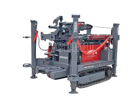300m フル水力水井掘削リグ 鋼筋クローラー 深い掘削穴を設置